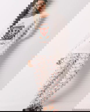 women'secret pijamale de bumbac culoarea alb, bumbac, 3132147