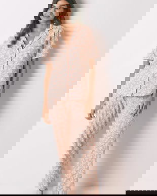 women'secret pijamale de bumbac culoarea portocaliu, bumbac, 4852098