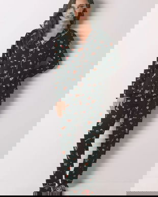 women'secret pijamale de bumbac culoarea negru, bumbac, 3132159