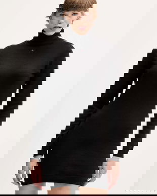 Tommy Jeans pulover de bumbac culoarea negru, light, cu guler, DW0DW21672