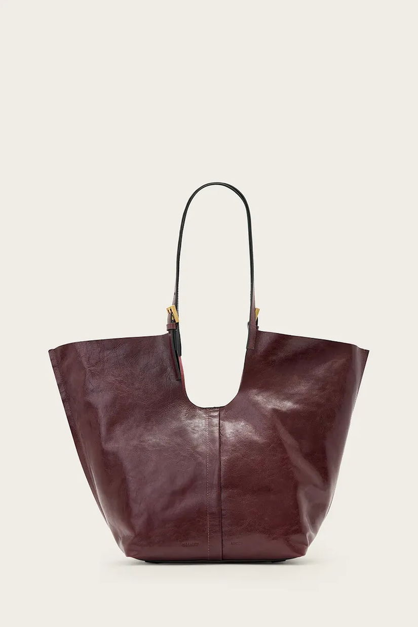 AllSaints poșetă de piele ARA culoarea roșu, W284XD