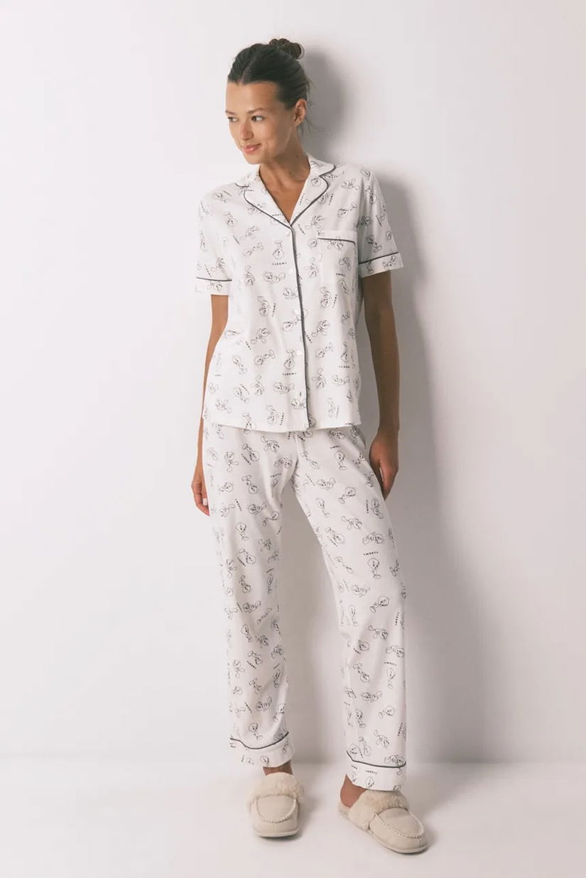 women'secret pijamale de bumbac culoarea bej, bumbac, 3132137