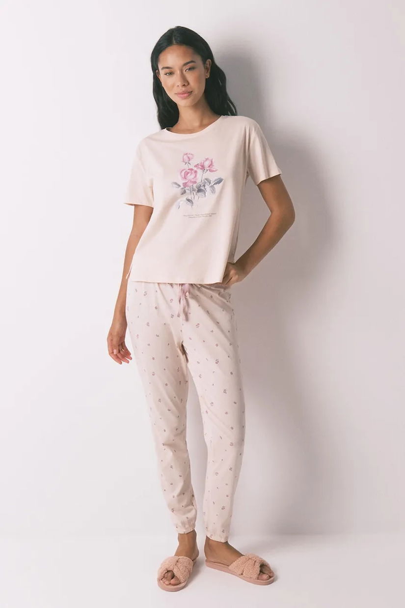 women'secret pijamale de bumbac culoarea roz, bumbac, 3592421