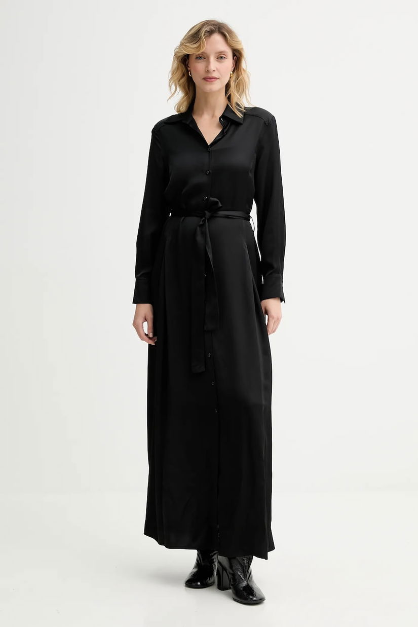 Answear.LAB rochie culoarea negru, maxi, evazati