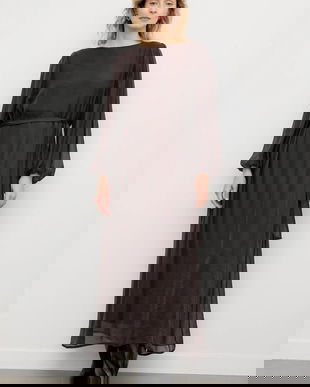 Answear.LAB rochie culoarea maro, maxi, oversize