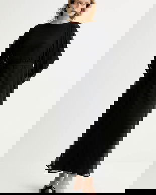 Answear.LAB rochie culoarea negru, maxi, oversize