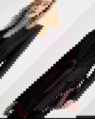 Answear.LAB sacou culoarea violet, un singur rand de nasturi, neted