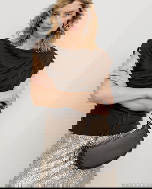 Answear.LAB bluza culoarea maro, neted