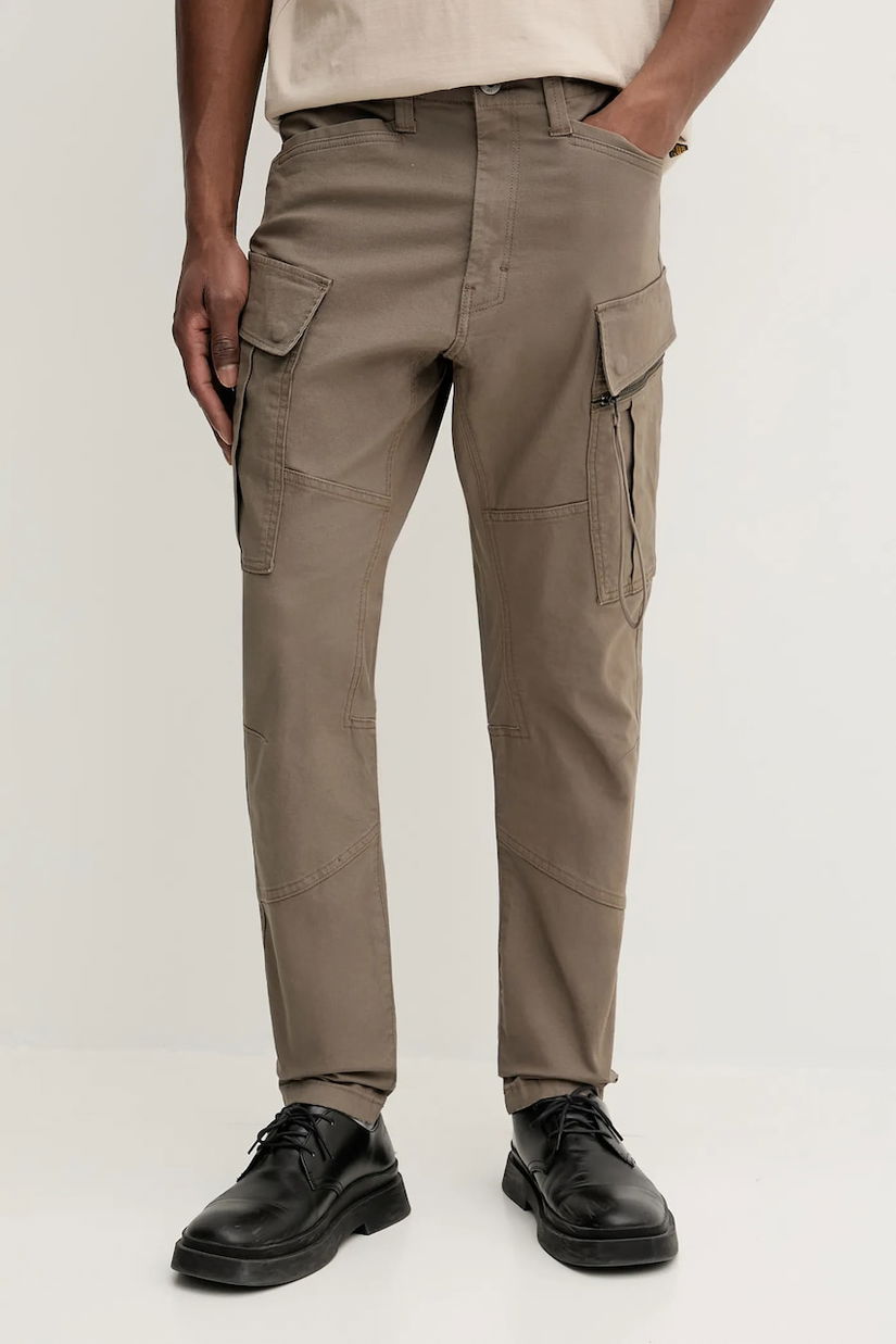 G-Star pantaloni bărbați, culoarea verde, slim D24307.E172