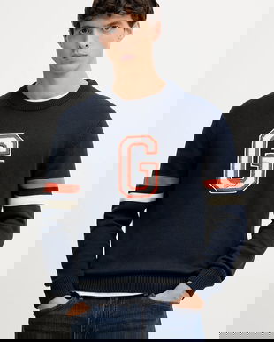 Gant pulover culoarea bleumarin, 8030264