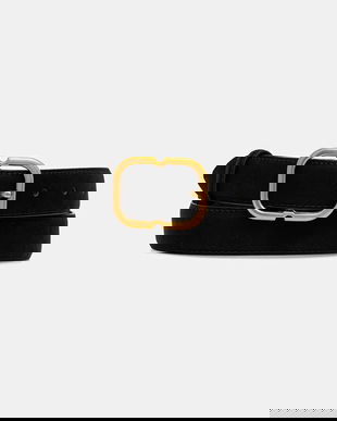 Answear.LAB curea de piele culoarea negru