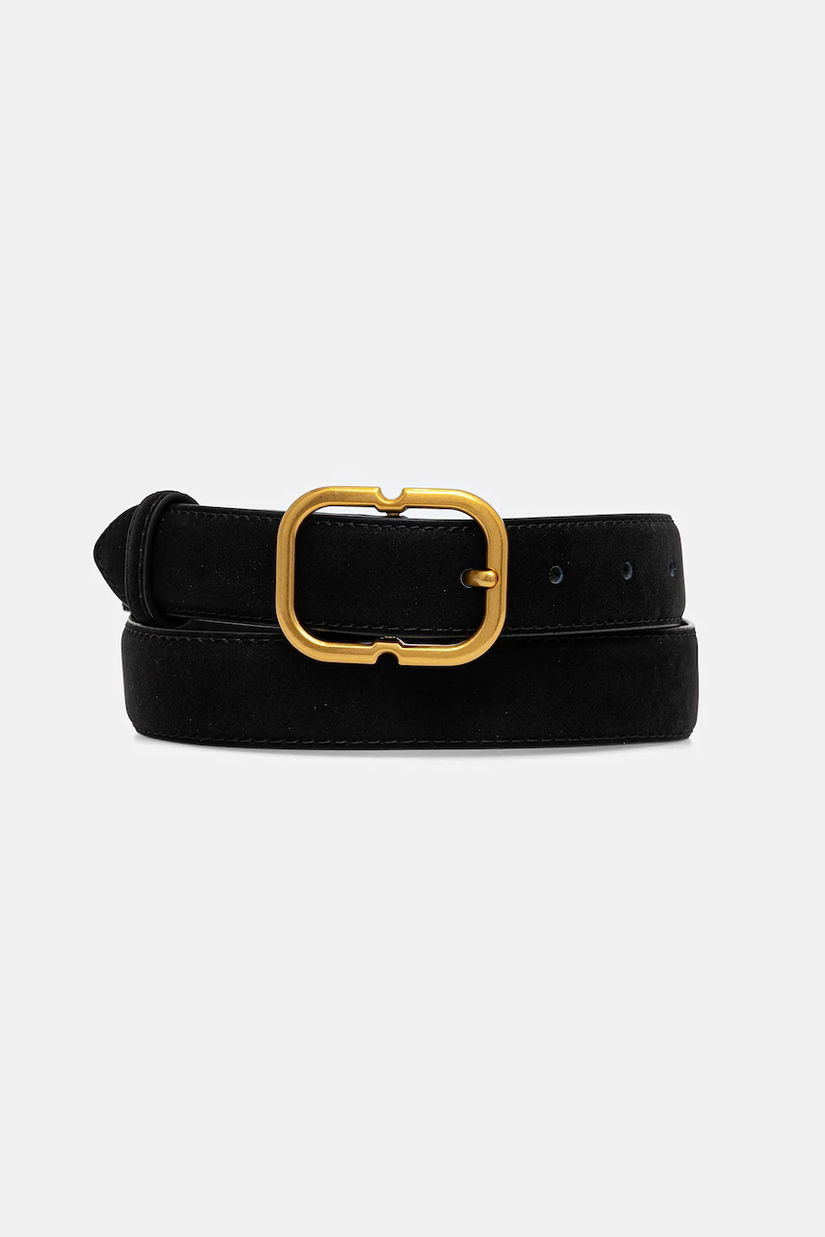 Answear.LAB curea de piele culoarea negru