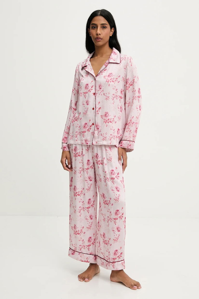 Answear Lab pijama culoarea roz