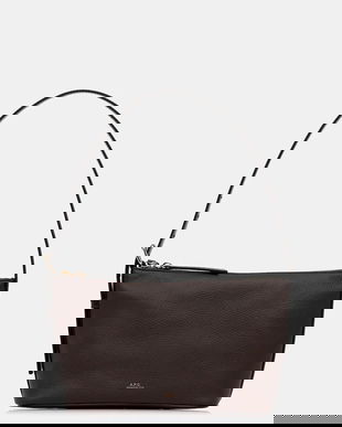 A.P.C. geantă de bumbac Sac Vera Shoulder culoarea negru, PXCBL.F61974