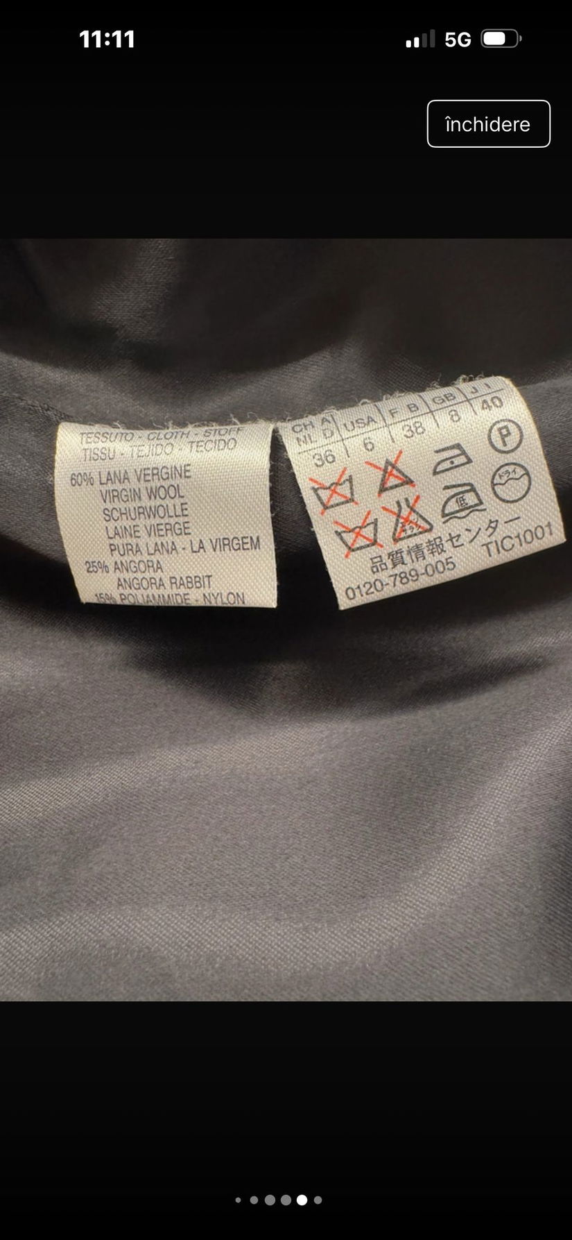 Palton Max&co. lână și angora mărime 40 It 36 D 6 USA