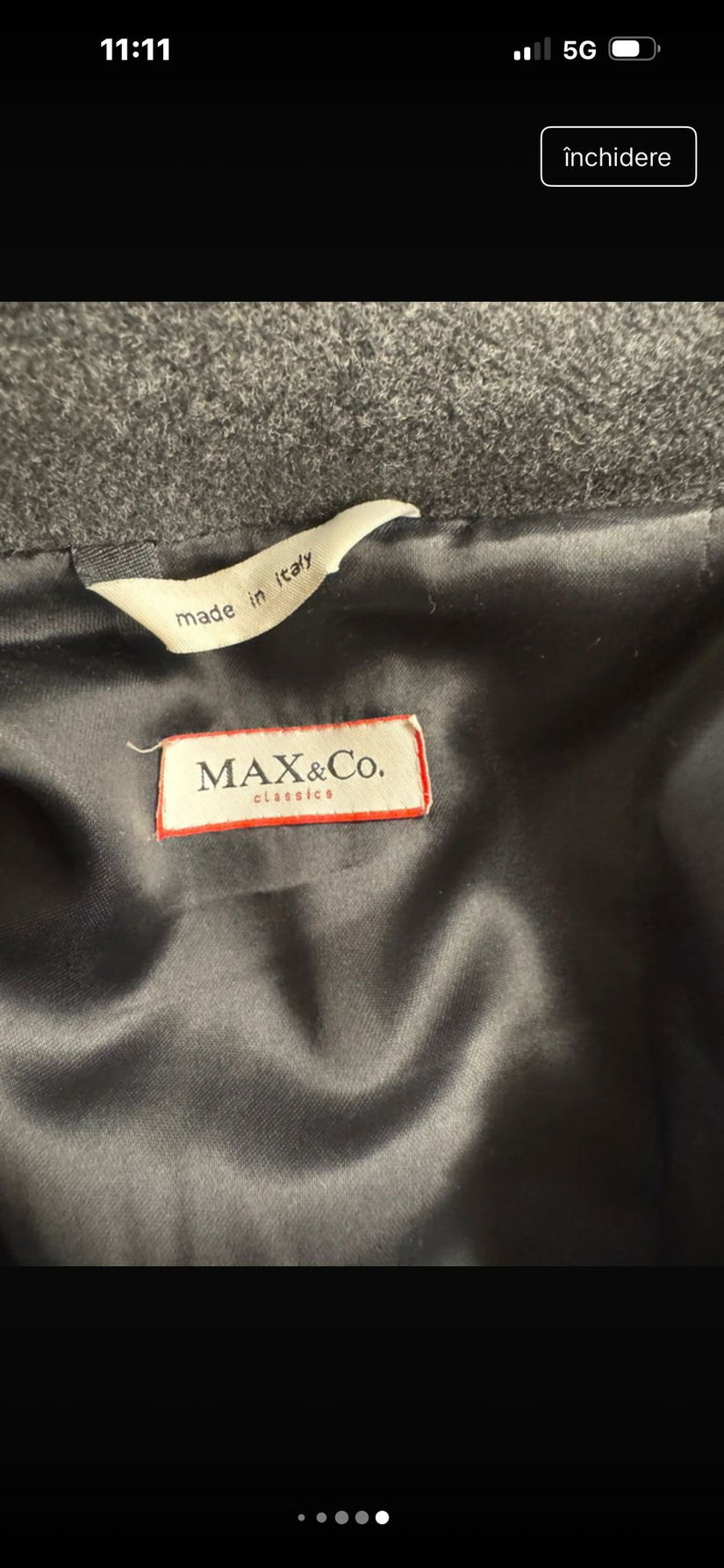 Palton Max&co. lână și angora mărime 40 It 36 D 6 USA