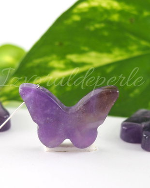 Pandantiv ametist/lepidolite, 28.5x18.5mm (1)