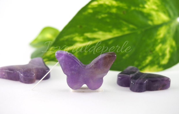 Pandantiv ametist/lepidolite, 28.5x18.5mm (1)