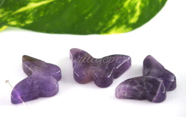 Pandantiv ametist/lepidolite, 28.5x18.5mm (1)