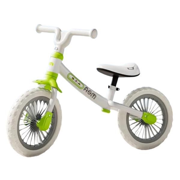 Bicicleta echilibru 2-5 ani, Alba, Fara pedale pentru incepatori, Sezut reglabil, Roti 12 inch din spuma EVA, Usoara