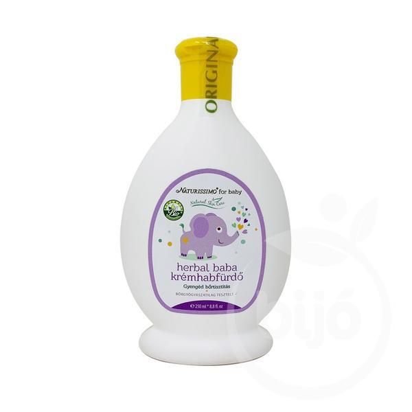 Crema de baie pe baza de plante cu ulei de cocos pentru bebelusi Naturissimo 250 ml