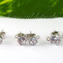 Baza cercei argint 925 si cubic zirconia, 4/5/6mm (1per)