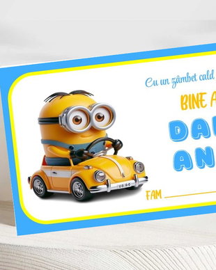 Plic de bani botez Minion