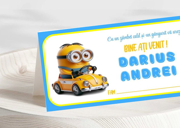 Plic de bani botez Minion