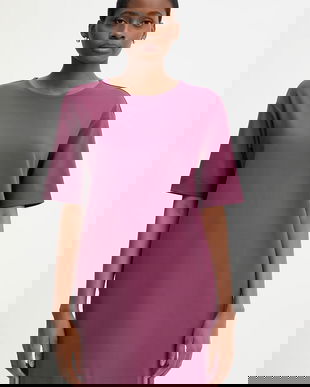 United Colors of Benetton rochie culoarea violet, mini, drept, 47CKDV0BW