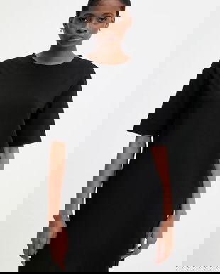 United Colors of Benetton rochie culoarea negru, mini, drept, 47CKDV0BW