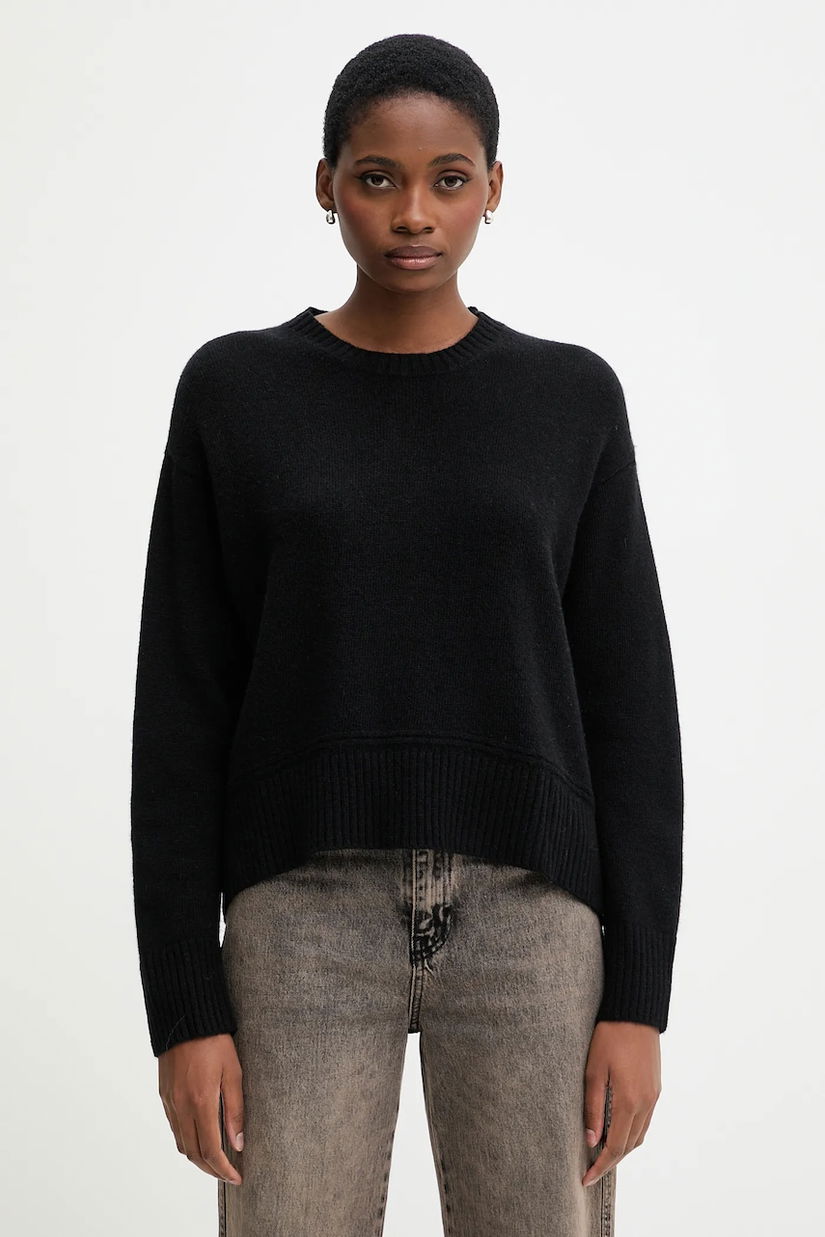 United Colors of Benetton pulover din amestec de lână culoarea negru, 1244D10BC