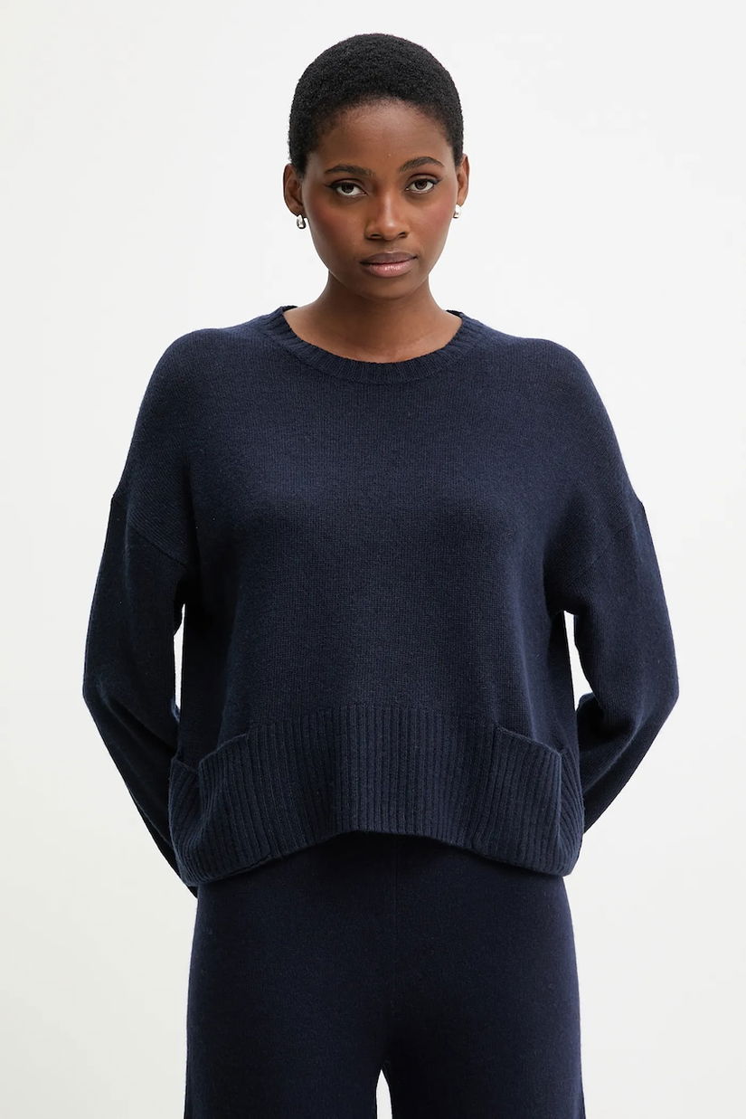 United Colors of Benetton pulover din amestec de lână culoarea bleumarin, light, 126WD10E4