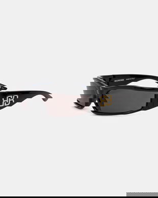 Balenciaga ochelari de soare culoarea negru, BB0458S