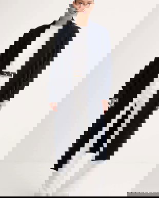 Barbour cardigan din amestec de lână LUNA culoarea bleumarin, light, LKN1661