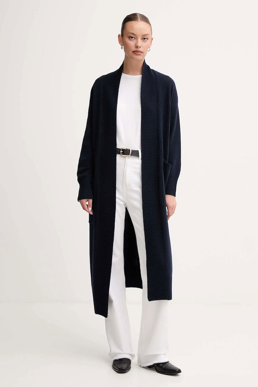 Barbour cardigan din amestec de lână LUNA culoarea bleumarin, light, LKN1661