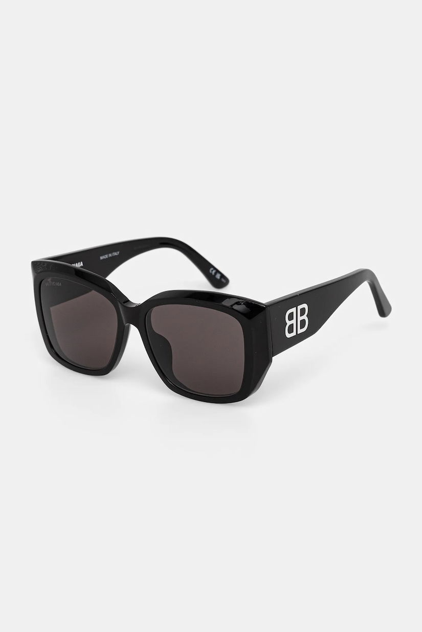 Balenciaga ochelari de soare culoarea negru, BB0445SK