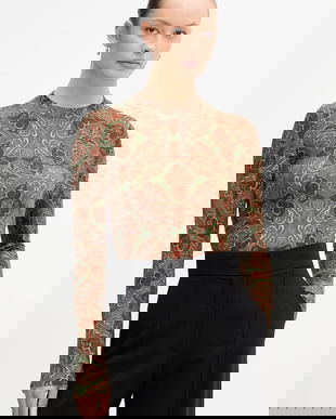 Barbour pulover de lână x Farm Rio culoarea verde, light, LKN1718