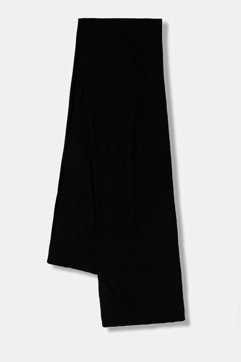 United Colors of Benetton eșarfă de lână culoarea negru, uni, 1002DU01E
