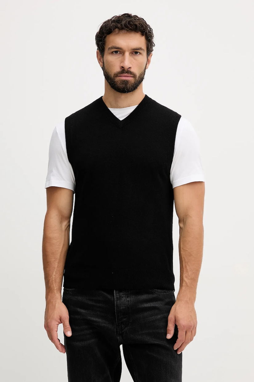 United Colors of Benetton vestăde lână culoarea negru, light, 1002U400L