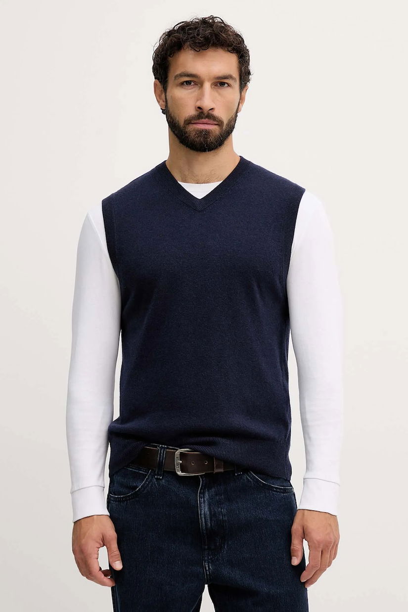 United Colors of Benetton vestăde lână culoarea negru, light, 1002U400L