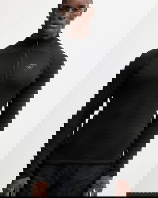 Rossignol hanorac BLACKSIDE culoarea negru, uni, RLNML10