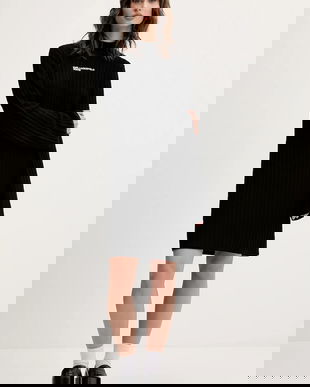 Karl Lagerfeld Jeans rochie culoarea negru, mini, drept, A4W13012