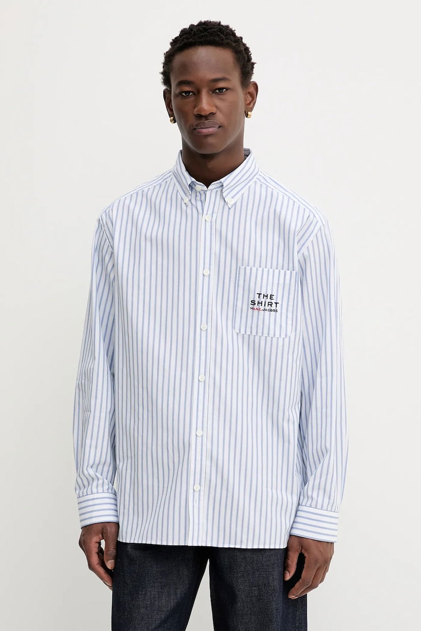 A.P.C. cămașă din bumbac A.P.C. x MARC JACOBS cu guler button-down, relaxed, COHKN.M12640