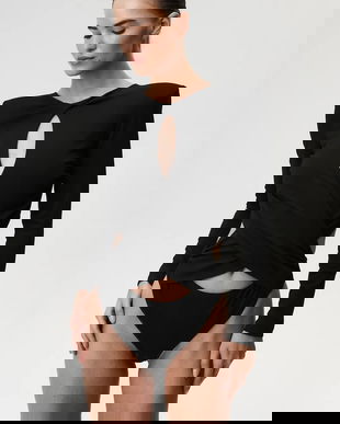 Undress Code body Thong culoarea negru, uni, 1008