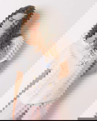 women'secret pijamale de bumbac culoarea alb, bumbac, 3132113