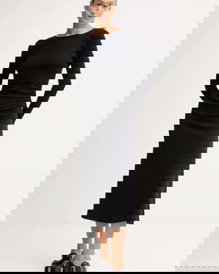 Pepe Jeans rochie culoarea negru, maxi, evazați, PL9537717