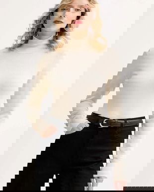 Filippa K pulover culoarea bej, light, cu turtleneck, 31664