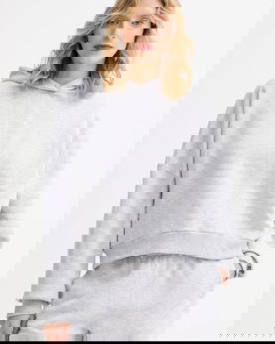 MUUV. bluză MUUV. x Answear culoarea gri, cu glugă, melanj