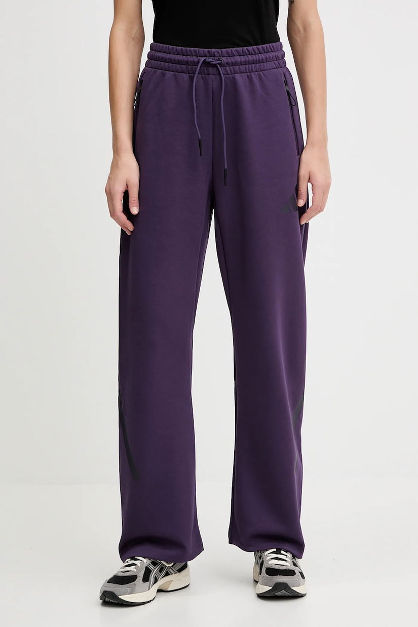 adidas pantaloni de trening adidas x Z.N.E culoarea violet, uni, KB9441