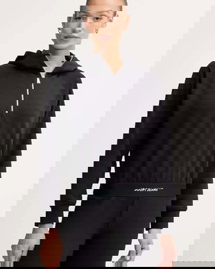 Joop! bluză culoarea negru, cu glugă, uni, 30048512